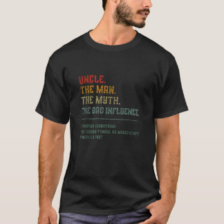 Camiseta Tío Vintage El Hombre El Mito La Mala Influencia R