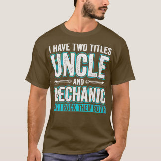 Camiseta Tío y mecánico cómico coche de fijación de garaje 