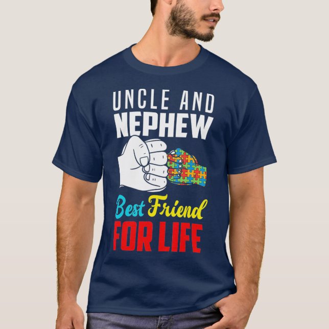 Camiseta Tío Y Sobrino Mejor Amigo De La Vida Autista (Anverso)