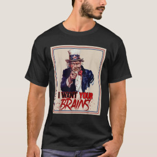 Camiseta Tío Zombie Sam Quiero Tu Cerebro Halloween T Sh