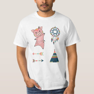 Camiseta Tipi Pegatina de lechón indio