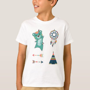 Camiseta Tipi, Pegatinas de oso turquesa de la India