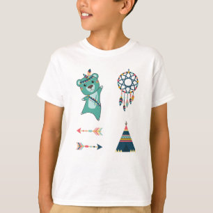 Camiseta Tipi, Pegatinas de oso turquesa de la India