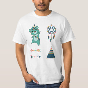 Camiseta Tipi, Pegatinas de oso turquesa de la India