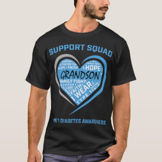 Camiseta Tipo 1 Conciencia sobre la diabetes Abuelo Abuela