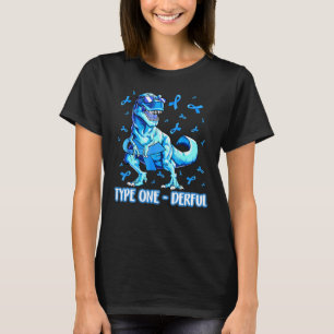 Camiseta Tipo 1 Conciencia sobre la diabetes Cinta azul T1d
