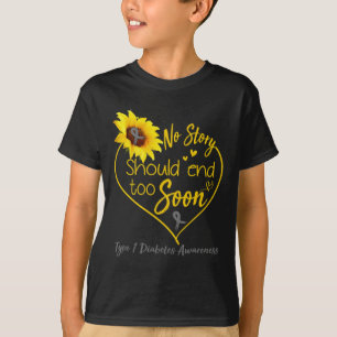 Camiseta Tipo 1 Conciencia sobre la diabetes No debería ter