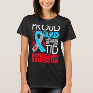 Camiseta Tipo 1 Conciencia sobre la diabetes Orgulloso papá