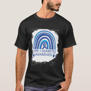 Camiseta Tipo 1 Conciencia sobre la diabetes Ris azul arcoi