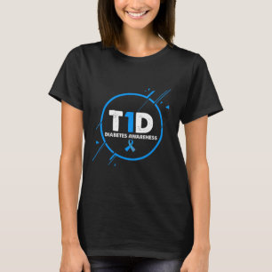 Camiseta Tipo 1 Conciencia sobre la diabetes Vintage Diabét