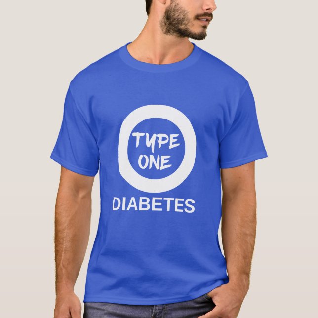 Camiseta Tipo 1 diabetes círculo mundo diabetes día (Anverso)
