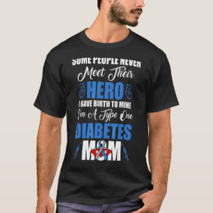 Camiseta Tipo 1 Diabetes Mamá Madre T1D Conciencia Diabétic