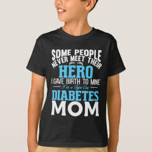 Camiseta Tipo 1 Diabetes Mamá Madre T1D Conciencia Diabétic