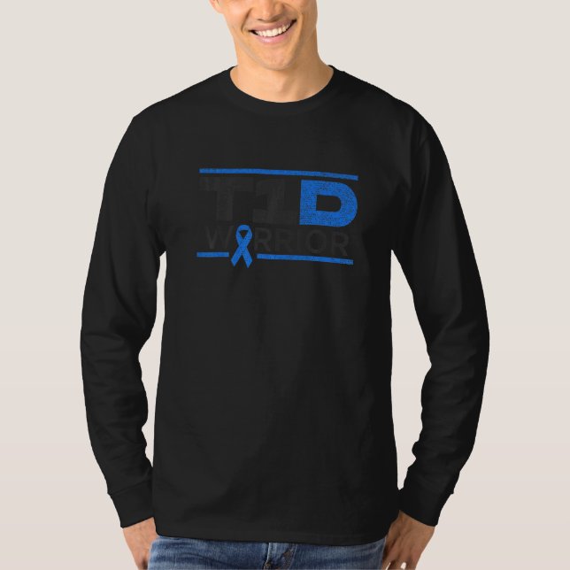 Camiseta Tipo 1 Diabetes T1d Guerrero (Anverso)