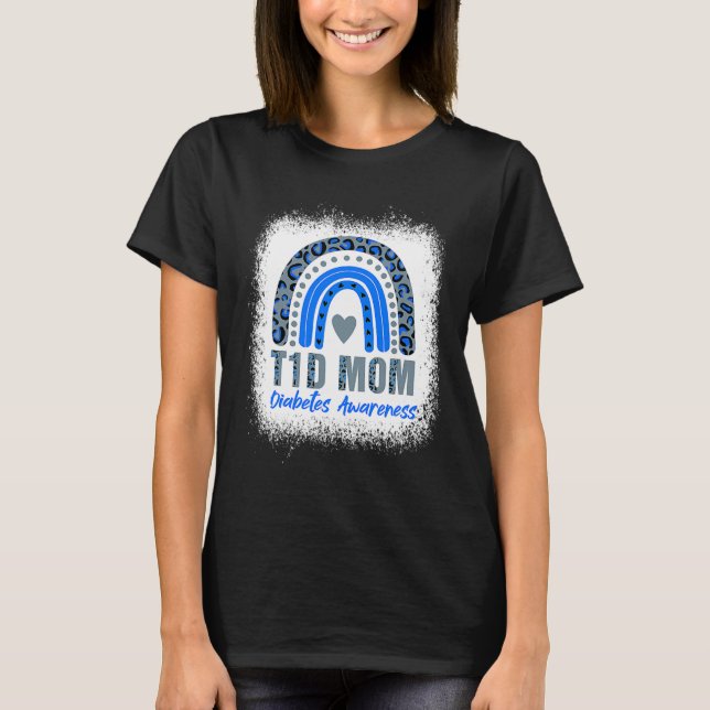 Camiseta Tipo 1 Diabetes T1d Mamá Diabetes Sensibilización  (Anverso)