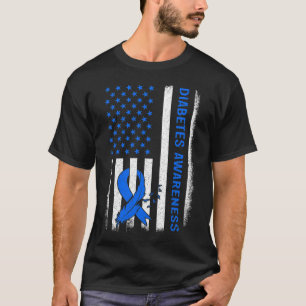 Camiseta Tipo 1 Sensibilización sobre la diabetes Bandera E