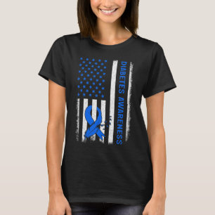 Camiseta Tipo 1 Sensibilización sobre la diabetes Bandera E