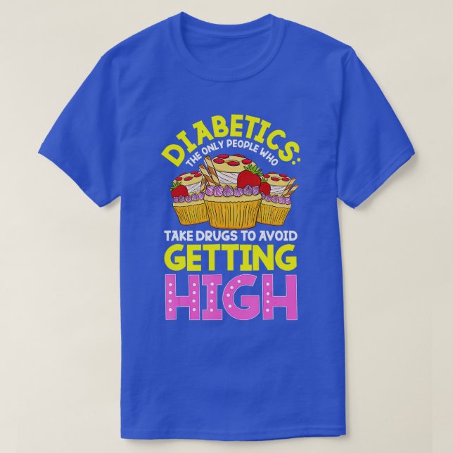 Camiseta Tipo 2 Sensibilización sobre la diabetes Tasa de D (Diseño del anverso)