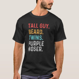 Camiseta tipo alto con barba gemelos púrpura hoser Perfecto