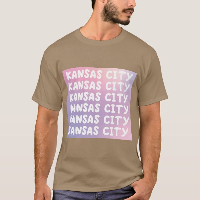 Camiseta Tipo de ciudad de Cute Pastel Kansas (Anverso)