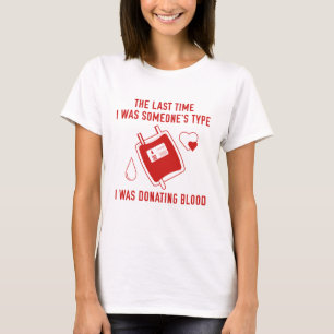 Camiseta Tipo de donación de sangre