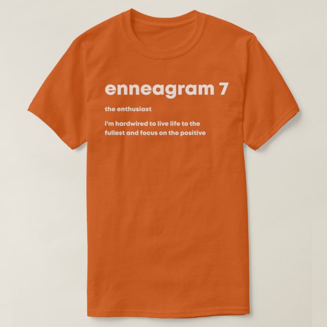 Camiseta Tipo de personalidad de enneagram (Diseño del anverso)