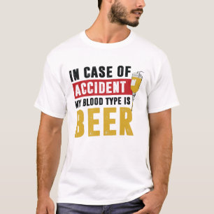 Camiseta Tipo de sangre de la cerveza