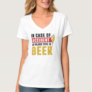 Camiseta Tipo de sangre de la cerveza