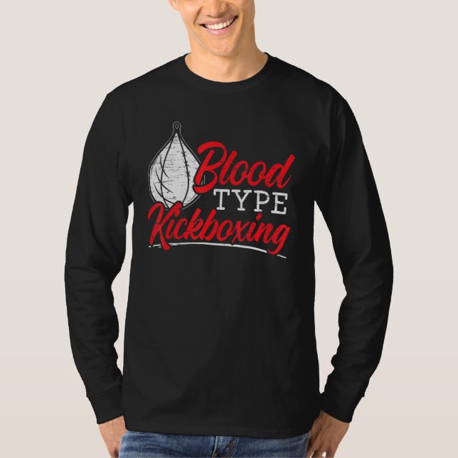 Camiseta Tipo de sangre Kickboxing Kickboxer Combate MM (Anverso)