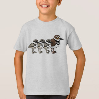 Camiseta Tipo de tero norteamericano y tres polluelos