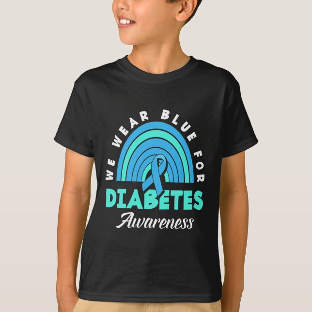 Camiseta Tipo Diabético 1 T1d Usamos Azul Para La Diabetes  (Anverso)