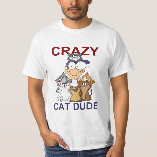 Camiseta Tipo loco del gato (Anverso)