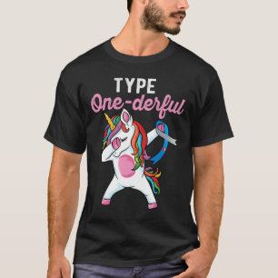 Camiseta Tipo Maravilloso Dabbing unicornio Tipo 1 Diabetes