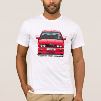 Camiseta Tipo negro (rojo) del aniversario de BMW E30 M3