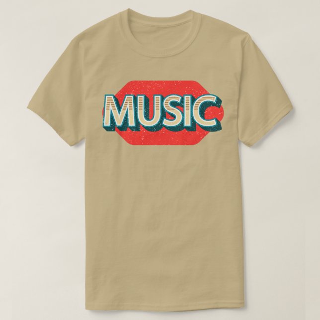 Camiseta Tipo retro musical de los años 90 (Diseño del anverso)