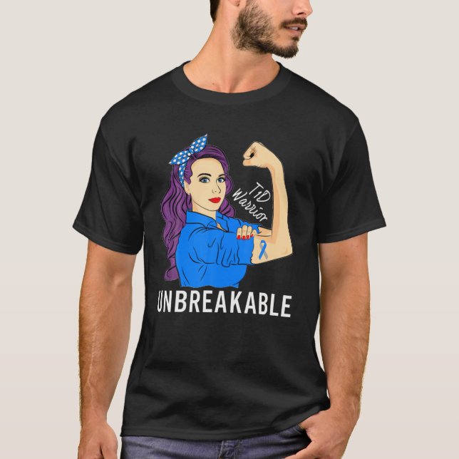 Camiseta Tipo T1D Diabetes Tipo de Sensibilización Diabetes (Anverso)