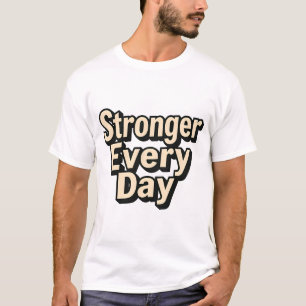 Camiseta Tipografía 3D audaz todos los días
