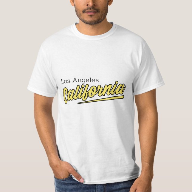 Camiseta Tipografía Amarilla Los Angeles California  (Anverso)