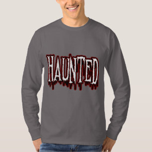 Camiseta Tipografía atormentada de goteo de terror
