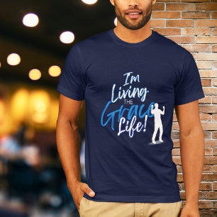 Camiseta Tipografía azul urbana en la que vivo la vida de g