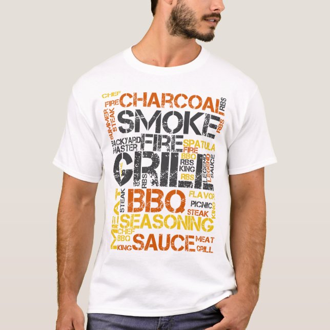 Camiseta Tipografía BBQ Grill Master (Anverso)