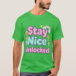 Camiseta Tipografía Bonita Desbloqueada Cute