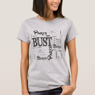 Camiseta Tipografía Caligrafía París Francia Torre Eiffel