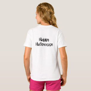 Camiseta Tipografía Chica con familia Feliz Halloween