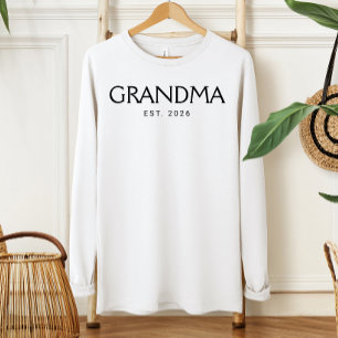 Camiseta Tipografía Clásica Abuela Año de Fundación
