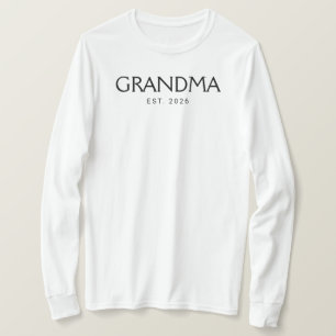 Camiseta Tipografía Clásica Abuela Año de Fundación