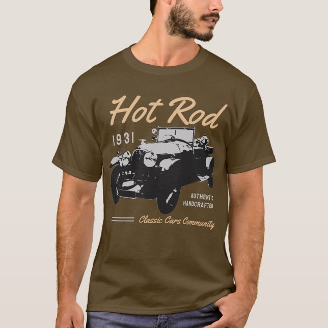 Camiseta Tipografía clásica de la comunidad de automóviles (Anverso)