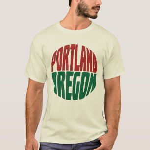 Camiseta Tipografía clásica del circulo de Portland Oregon