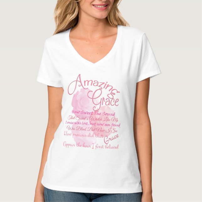 Camiseta Tipografía color de rosa rosada hermosa de la (Anverso)