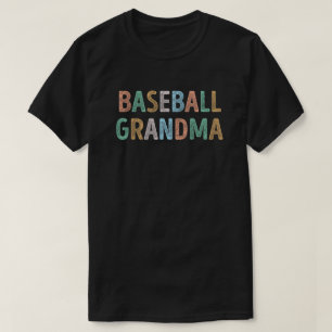 Camiseta Tipografía colorida Abuela de béisbol